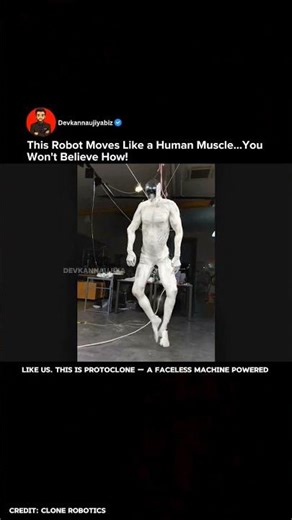 Protoclone: The Muscular Robot That Moves Like a Human | Clone Robotics #robot #shorts #technology