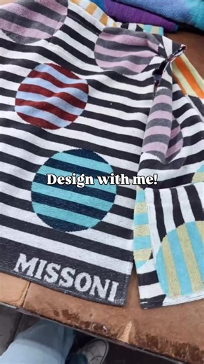Design a jacket with me! We're helping decide which sleeve color to add to a Missoni towel ragazza: rust-colored, brown chevron, or another option. We're voting in real time to make the final decision