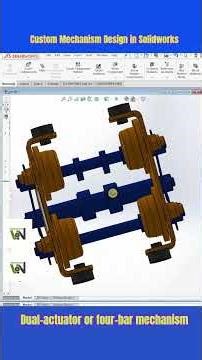 Custom Mechanism Design in Solidworks I #engineering #cad #3dmodeling #shorts #vndesignanddraft