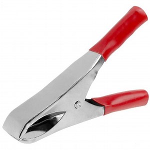 BeMatik - Pince crocodile rouge avec gaines isolantes pour connexions électriques 70mm