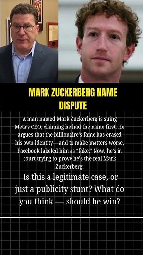 Mark Zuckerberg Name Dispute