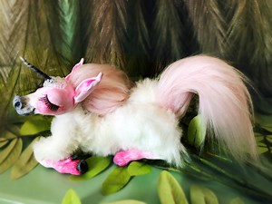 Polymer Clay & Fur Unicorn - Etsy