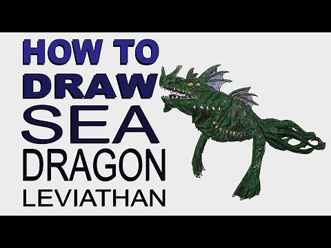 How to draw a Sea Dragon Leviathan (Subnautica)