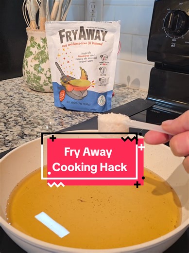 This little packet saves the mess after frying. Game-changer for home cooks. #kitchenhacks #fryaway #cookinghacks #grease #frying