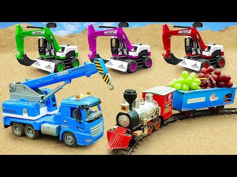 Trucks Fall into a Deep Sand Hole! Police Car and Excavator Rescue Mission