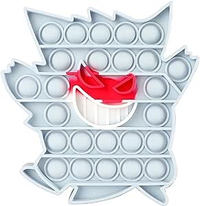 Pop It Fidget Toy, Pop Its Bubble Popping Fun, Push Toys for Kids and Adults, Stress Relief for Autism Special, Big Silicone Poppet Toy Gift for Children (Black)