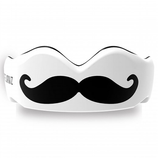SAFEJAWZ® 'Mo' Mouthguard - Extro Series - White & Black