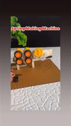 science project electric automatic spring making machine #viral #experiment#short video#shorts