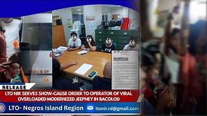 Operator sang overloaded nga modern jeepney posible nga magapangatubang sang mga bayolasyon suno sa LTO #ModernJeepney #Bacolod #Overloaded | Digicast Negros