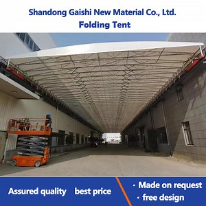 [Hot Item] Mobile Sliding Shelter PVC Fabric Membrane Large Storage Folding Warehouse Tent