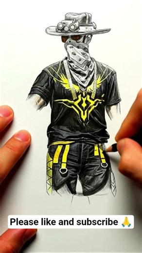 free fire character drawing nice #drawingdiary #art