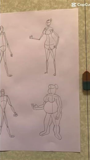 Effect on my traditional draw human_shape sketchbook