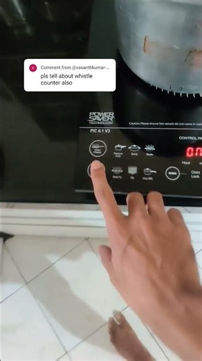 whistle mode for pressure cooker on Prestige induction cooktop