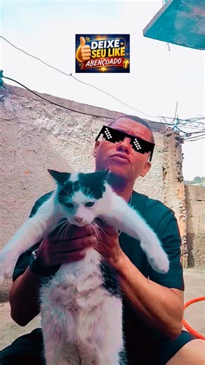 ESTILO PURO! 😎 Eu e meu gato no clima Thug Life!