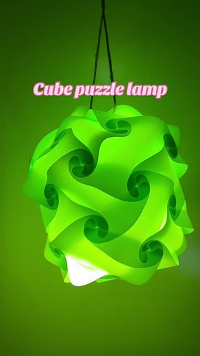 Green cube shape puzzle lamp 🍏 Using 30 pieces to make it Small size #jigsaw #jigsawlamp #jigsawpuzzle #jigsawpuzzlelamp #puzzlelamp #luvalamp #designlamp #light #ceilinglight #ceilingpendant #lampe #lampepuzzle #abatjour #plafonnier #lampedesign #luminaire #luminairedesign #tendance #trend #decoration #art #réel #diy #toy