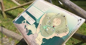 Physical Map Of Angra Do Heroismo On Terceira Island In Portugal. closeup