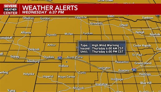 High wind warning Thursday: Damaging gusts up to 60 mph and colder temperatures