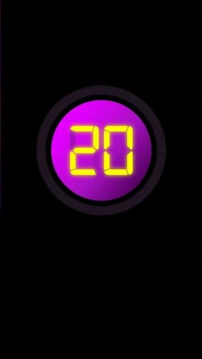 20 Second Countdown Timer with clock Ticking sound & Finish alarm beep #timer #clock #countdown
