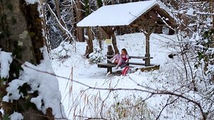 Whore on the mountain! Now they're already fucking on the hiking trail! There is no sin on this mountain pasture!