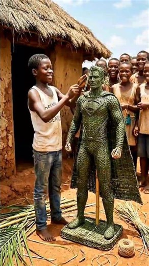 I Crafted Superman with Palm Leaves by Hand