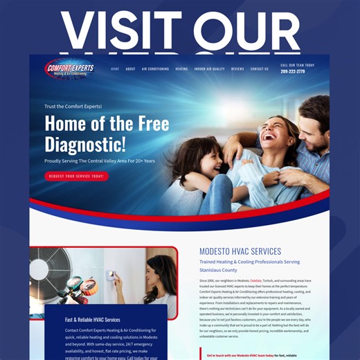 We treat every HVAC call like we’re helping a neighbor—because we are. Honest pricing, 24/7 service, and reliable comfort are what we’re proud to bring to Stanislaus County. Visit https://www.comfort-experts.com/s/K7m8t5H | Comfort Experts Heating & Air Conditioning