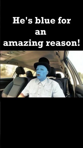 🚗🎤 The Blue Gentleman Sings & Dances While Driving! #shorts