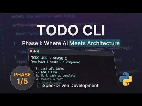 Build a Spec-Driven Todo CLI App in Python | Phase 1 – AI Powered #python #ai #aipowered