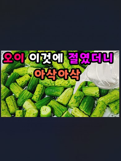 💚오이 이것에 절였더니 물 안생기고 끝까지 아삭아삭해요 #오이김치#오이물김치#오이#오이요리#오이레시피#오이냉국