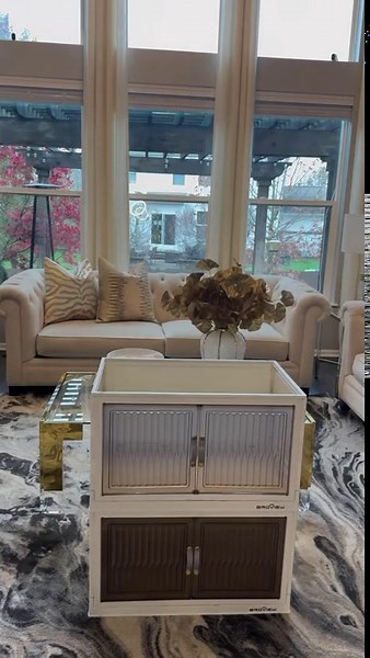 BROVIEW 320Qt Stackable Storage Bins with Lid, Plastic Closet Organizers and Storage Drawer, Collapsible Storage Box with Wheels, Folding Storage Cabinet for Closet Clothes Organization, 4Pack White