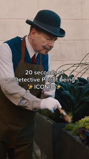 The mustache alone 🤌 Don’t miss Kenneth Branagh in #AHauntingInVenice, only in theaters this Friday. Get tickets now. #agathachristie #kennethbranagh #murdermystery #spooky #spookymovie