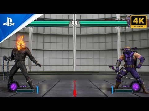Marvel Vs Capcom Infinite (PS5 Pro) Ghost Rider, Black Panther Vs Hawkeye, Winter Soldier - 4K