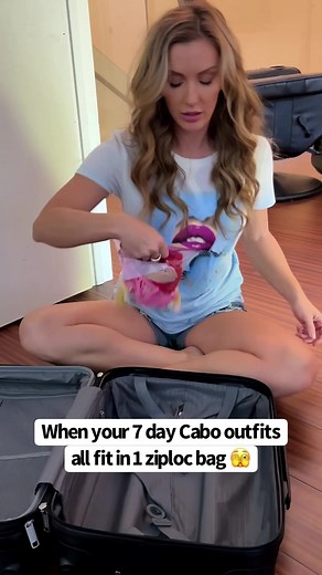 How many outfits do you think I packed?! 🫣 #vacayvibes #traveltips | Amanda Paris