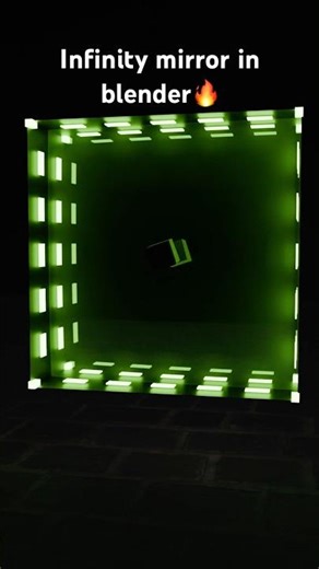 Infinity Mirror in Blender 🤯 Endless Reflection Loop (3D Animation) #blender #viral #animation