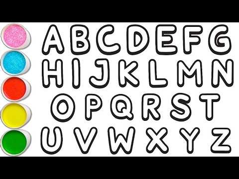 ABC Letters | Easy Draw and Paint Alphabet A to Z | Learn Colors, Alphabet for Kids & Toddlers