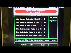 DOS 3.30 Format and Lowlevel Format 5.25" Full Height MFM Hard Drive.