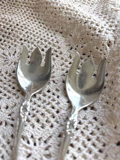 Antique Silverplate Sardine Forks (set of 2) | Alvin “easter Lily” Pattern - Etsy