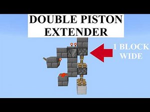 [1 Block Wide] Easy Double Piston Extender For Minecraft Bedrock