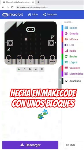 Carita animada en micro:bit con MakeCode 😃✨ #shorts