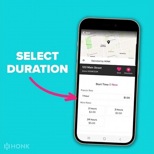 PAYING FOR PARKING WITH THE HONK APP IS SIMPLE!