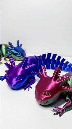 3D Printed Articulated Axolotls