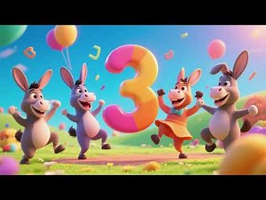 Numbers with Dancing Donkeys | Counting Song for Kids (1–20)