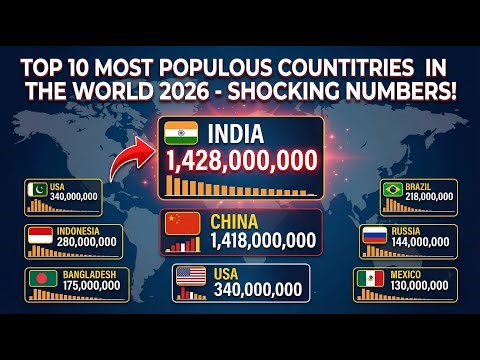 TOP 10 MOST POPULOUS COUNTRIES IN THE WORLD 2026 - SHOCKING NUMBERS !