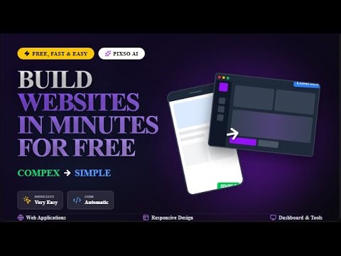 CREATE and BUILD your WEBSITES in MINUTES with just ONE CLICK using PIXSO AI
