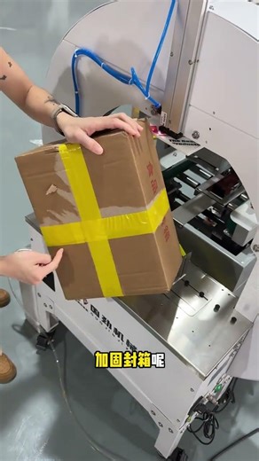 Fully automatic carton sealing and wrapping machine with tape; suitable for cartons of all sizes.