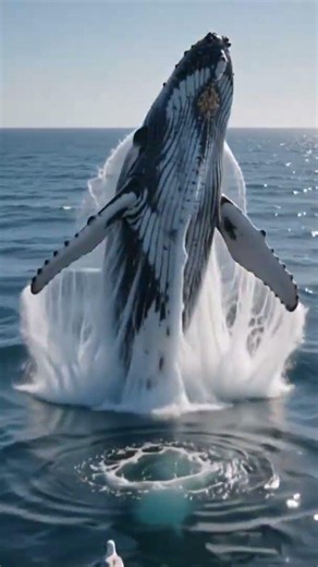 Blue Whale Jumping Out of Water 😱 🌊