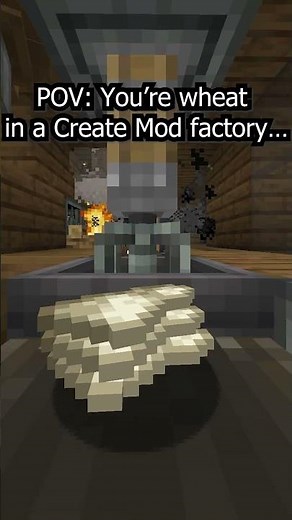 POV: You're Wheat in a Create Mod Factory 🌾 #minecraft #shorts #createmod