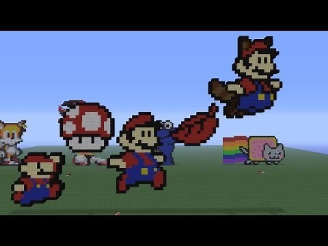 Minecraft Pixel Art: Mario Tutorials