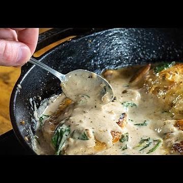 Creamy Chicken Mushroom Florentine Skillet