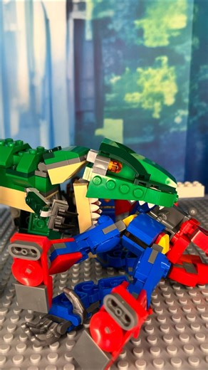The Dinosaur Came Back… And Took Superman’s Mech AGAIN! 🦖🤯 #lego #stopmotion
