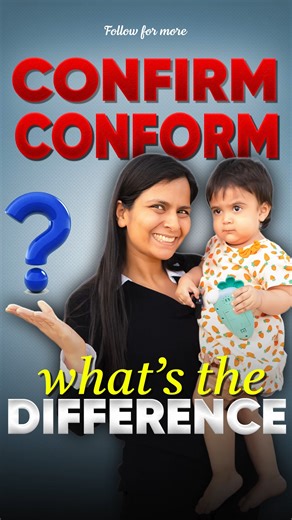 𝐍𝐢𝐦𝐢𝐬𝐡𝐚 𝐁𝐚𝐧𝐬𝐚𝐥 | What's the difference || Confirm vs Conform || learn with Nimisha Bansal | Instagram
